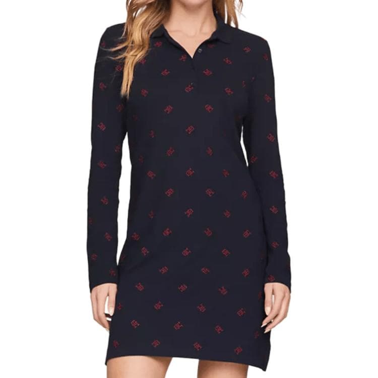 Платье Tommy Hilfiger Длинное платье с длинными рукавами женское синее - изображение 1