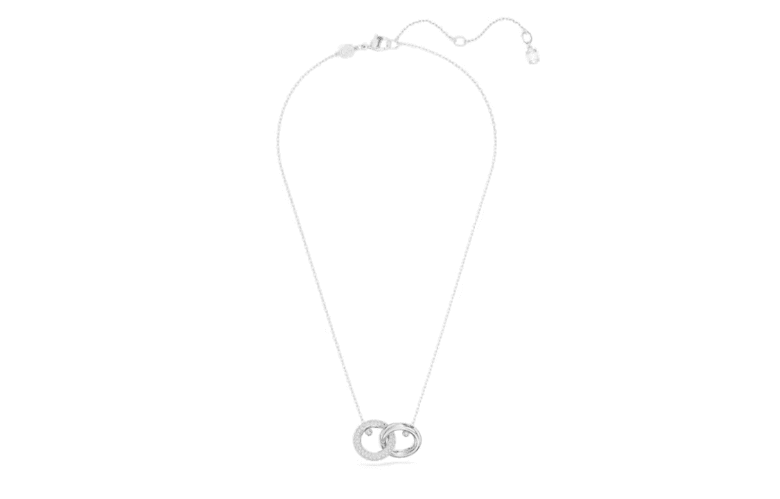 Ожерелье Swarovski Dextera Кубический цирконий Искусственный кристалл покрытие родием Цепочки и ожерелья Женское Серебро - изображение 2