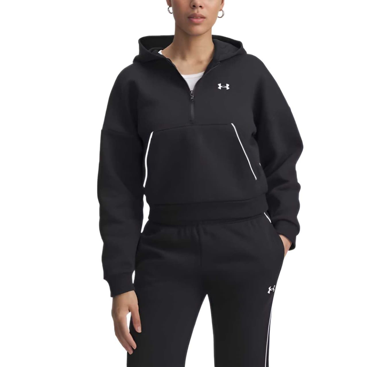 Худи Under Armour Rival Fleece Толстовка Женское Черное - изображение 2
