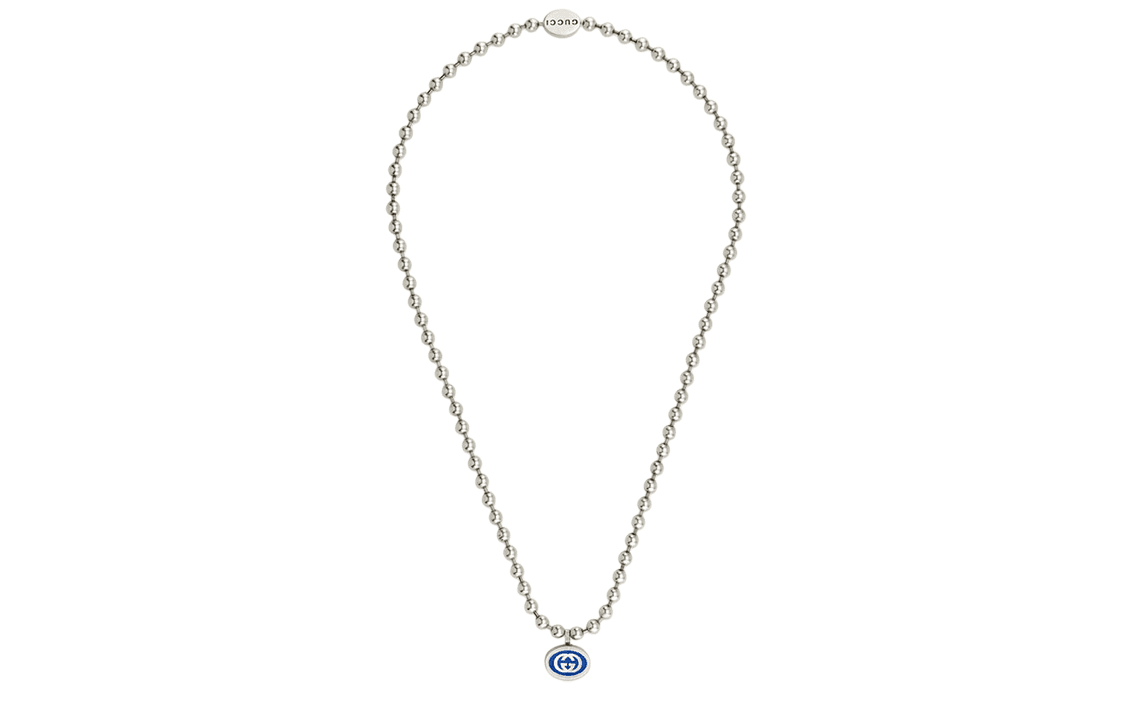 Ожерелье Gucci Interlocking G Necklace Blue - изображение 1