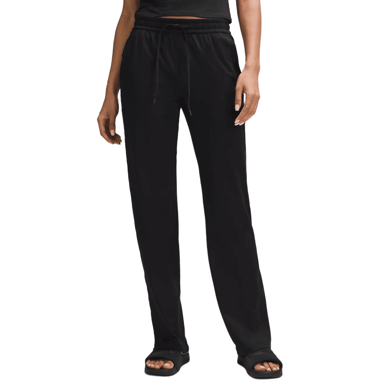 Штаны Lululemon Soft Jersey MID Высота посадки Брюки Стандартные Спортивные трикотажные брюки Женские - изображение 3