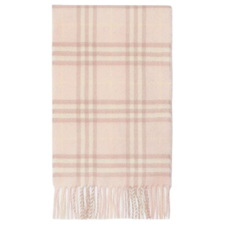 Шарф Burberry Шарф Из Кашемира В Клетку Прямоугольная Форма Бахрома - изображение 2