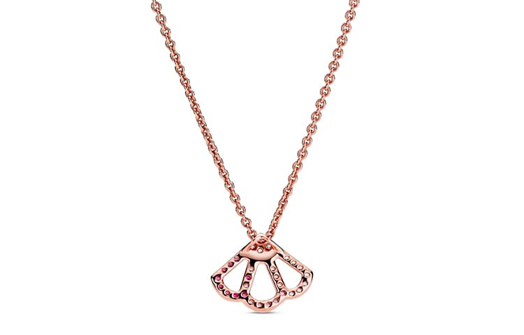Ожерелье Pandora Fan Pendant Necklace Pink - изображение 2