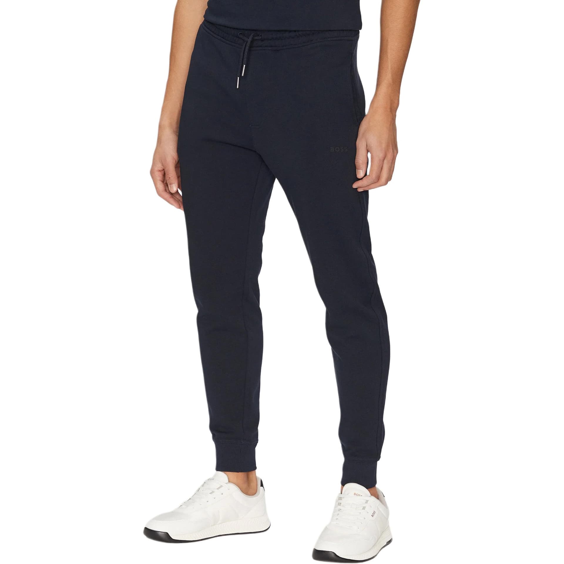 Штаны HUGO BOSS Вязаные спортивные брюки мужские темно-синие - изображение 1