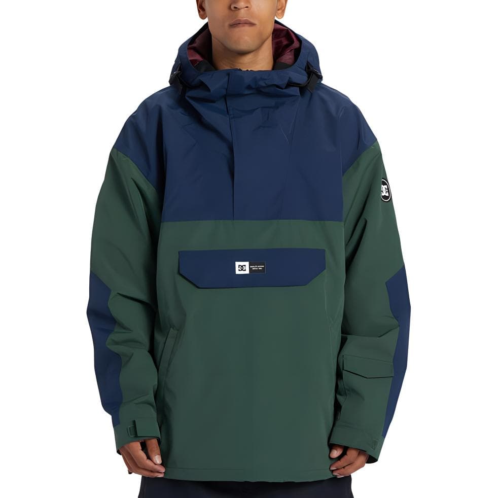 Куртка DCSHOES Многоцветный повседневный экстра свободный с капюшоном куртки & пальто мужской сине-зеленый - изображение 1