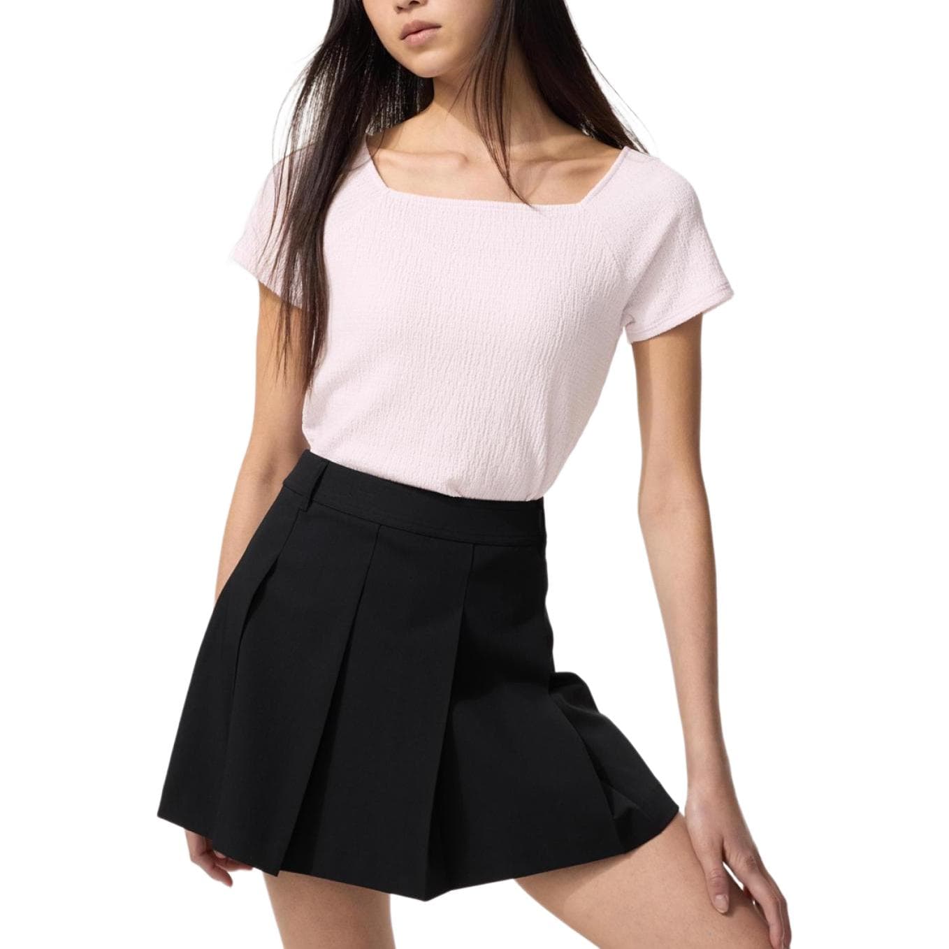 Футболка UNIQLO Пастельно-розовые Женские Футболки - изображение 1