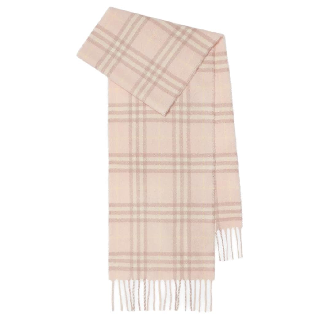 Шарф Burberry Шарф Из Кашемира В Клетку Прямоугольная Форма Бахрома - изображение 1