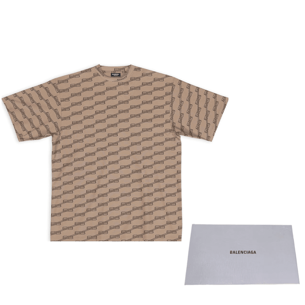 Футболка Balenciaga FW22 Logo Crewneck T-Shirt Brown — фото 10