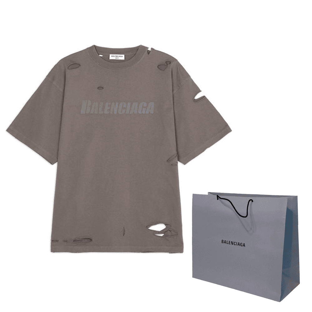 Футболка Balenciaga T-Shirt Grey - изображение 6