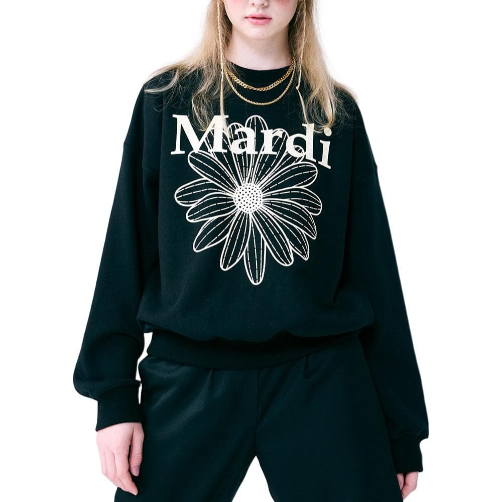 Кофта MARDI MERCREDI Свитшот Корейский стиль Женские Черный - изображение 1