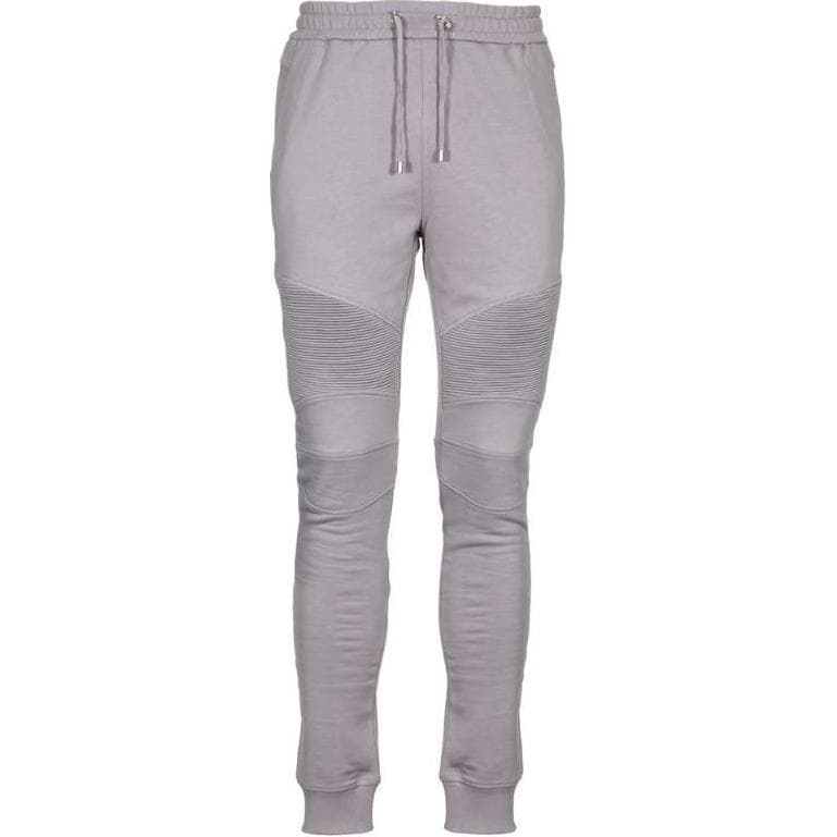 Штаны BALMAIN Вязаные спортивные брюки мужские серые - изображение 1