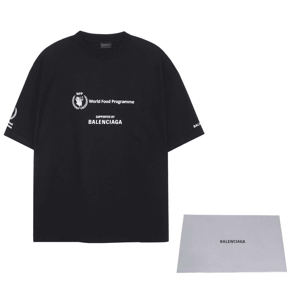 Футболка Balenciaga x WFP FW22 Logo T-Shirt Black - изображение 4