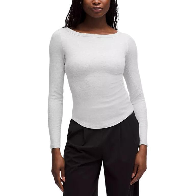 Футболка Lululemon Hold Tight T-Shirt Женская Серо-Белая - изображение 1