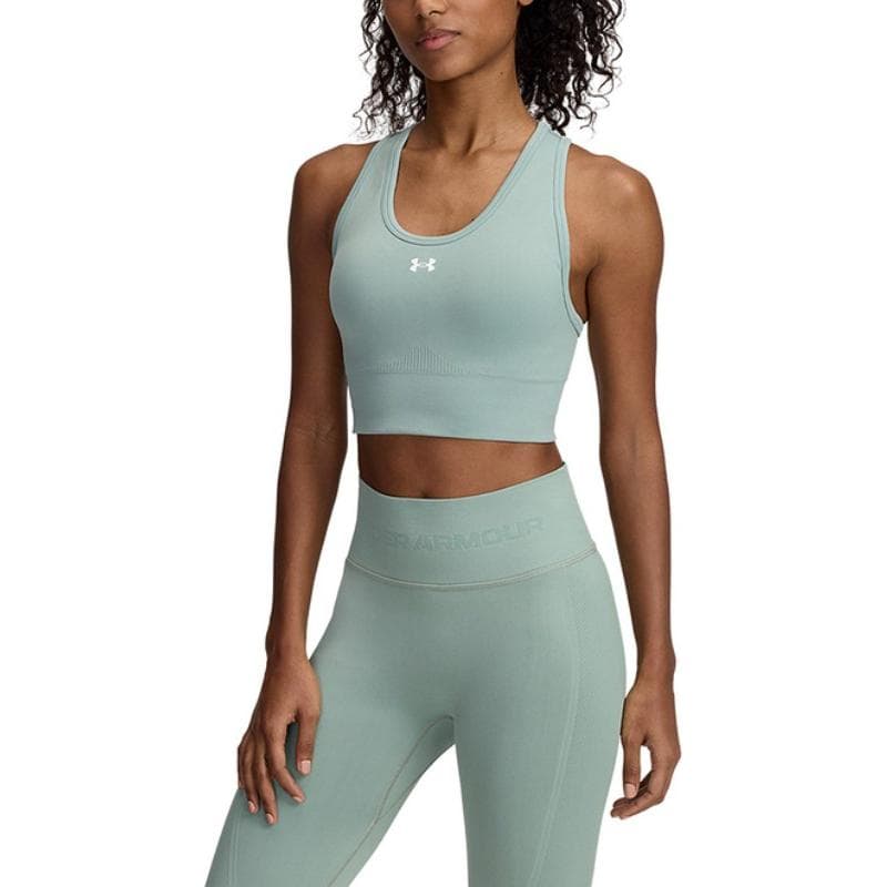 Under Armour Vanish Seamless Спортивное белье Женское Силикон Зеленый Белый - изображение 3