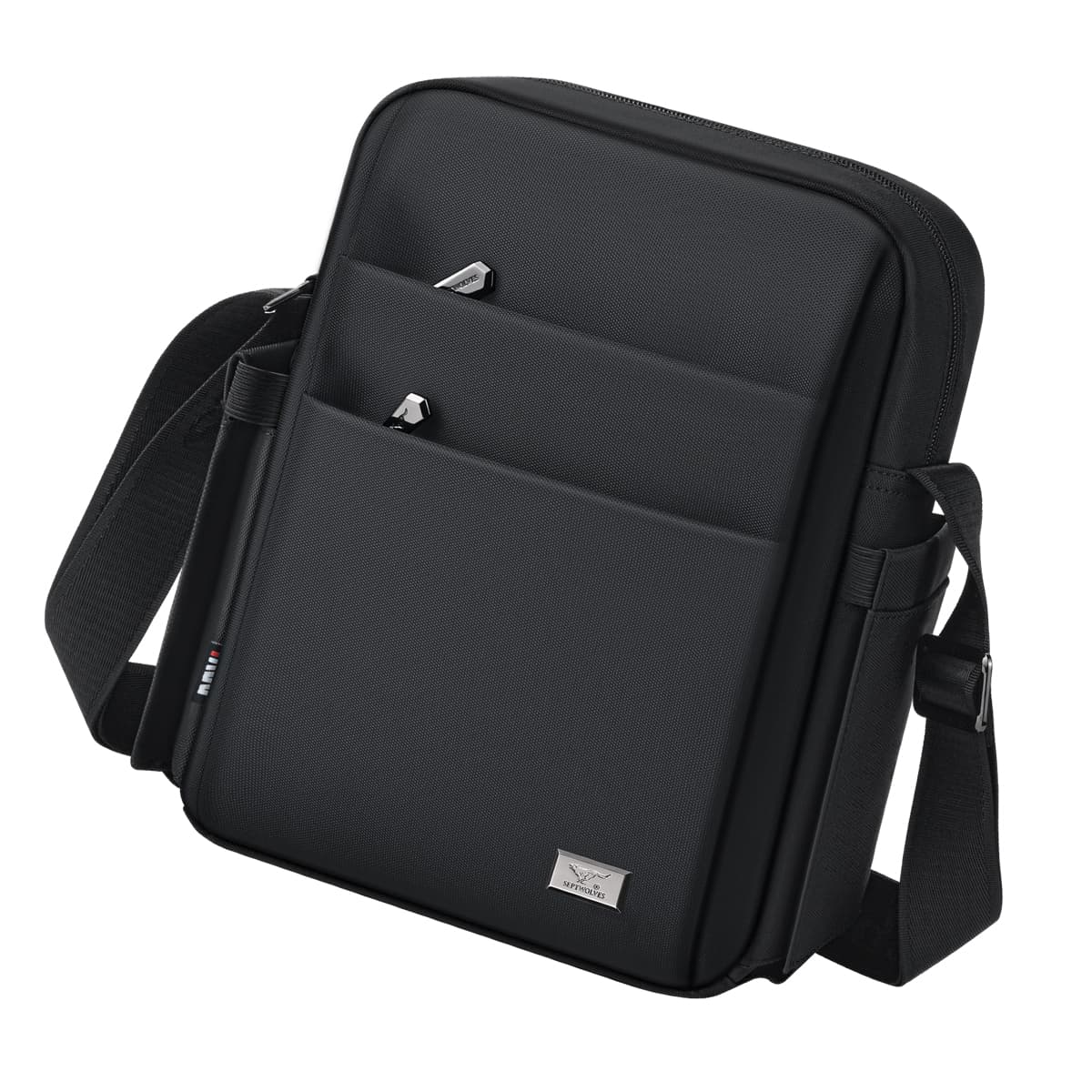 Мини-сумка SEPTWOLVES Oxford Crossbody Bag Сумка через плечо Большая мужская черная - изображение 2