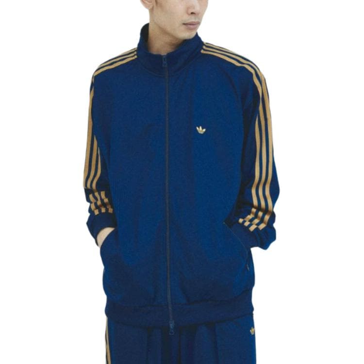 Куртка Adidas Originals BECKENBAUERTRACK Комплект AW24 Куртки и Пальто Мужской Синий Желтый - изображение 1