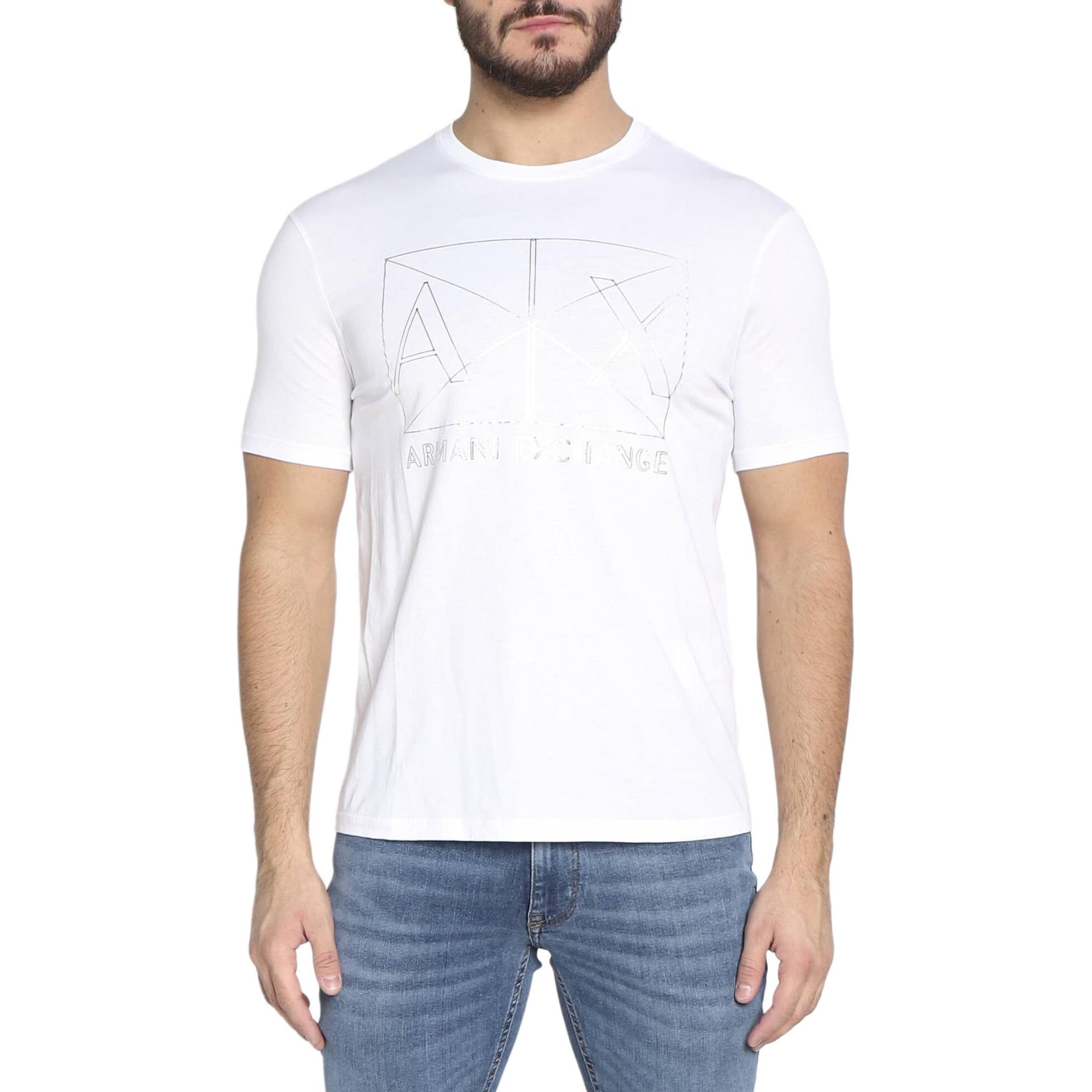 Футболка ARMANI EXCHANGE AE T Рубашка Мужская Белая - изображение 1