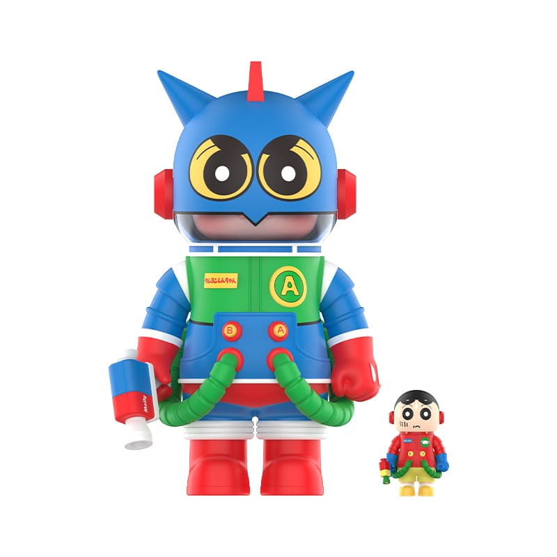 Фигурка POP MART MEGA SPACE MOLLY 400% +100% Карандаш SHIN Chan Слепые коробки Один Blind Подарочный набор - изображение 3