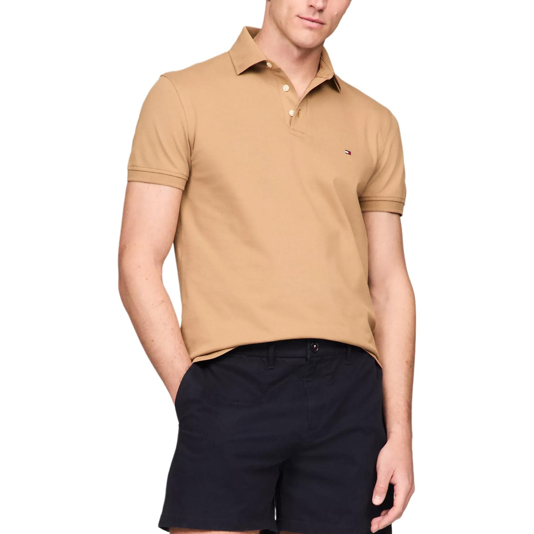 Поло Поло Tommy Hilfiger Мужское Коричневое - изображение 1