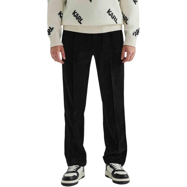 Штаны KARL LAGERFELD / Karl Lagerfeld Jeans Однотонные прямые брюки для отдыха и вечеринок Мужской Черный - изображение 1