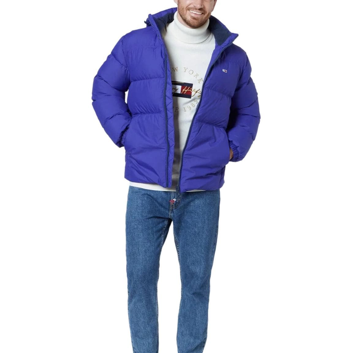 Зимняя куртка Tommy Hilfiger Пуховик Мужской Синий Фиолетовый - изображение 1
