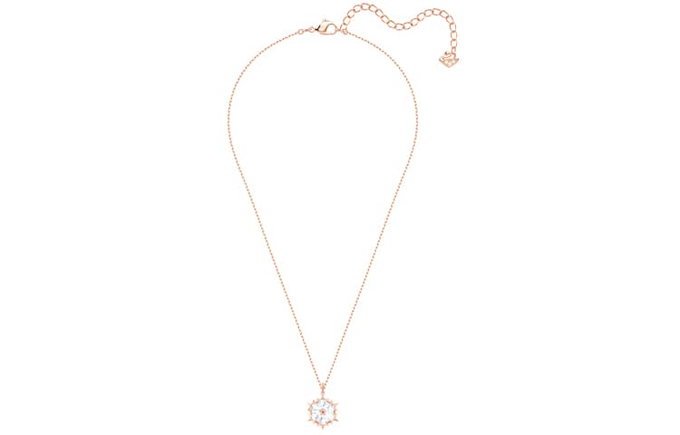 Ожерелье Swarovski Magic Snowflake Necklace Rose Gold White - изображение 5