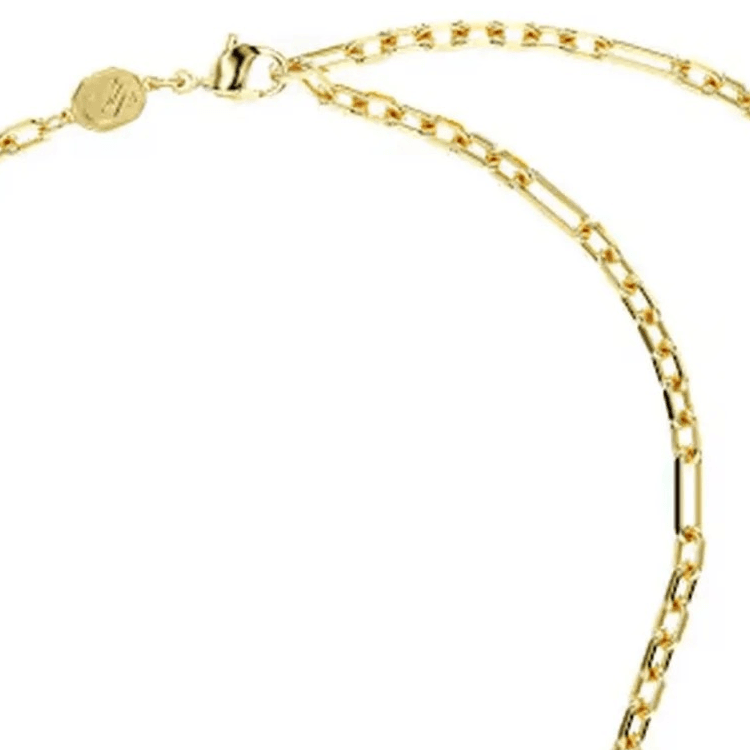 Ожерелье Swarovski Sparkling Dance Оригинальный дизайн Искусственный кристалл Цепочки и ожерелья Унисекс Золото - изображение 3