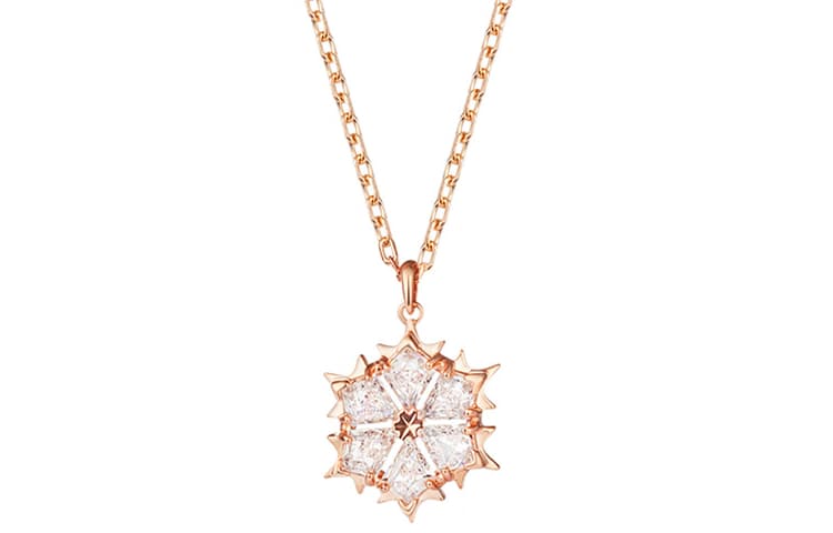 Ожерелье Swarovski Magic Snowflake Necklace Rose Gold White - изображение 1