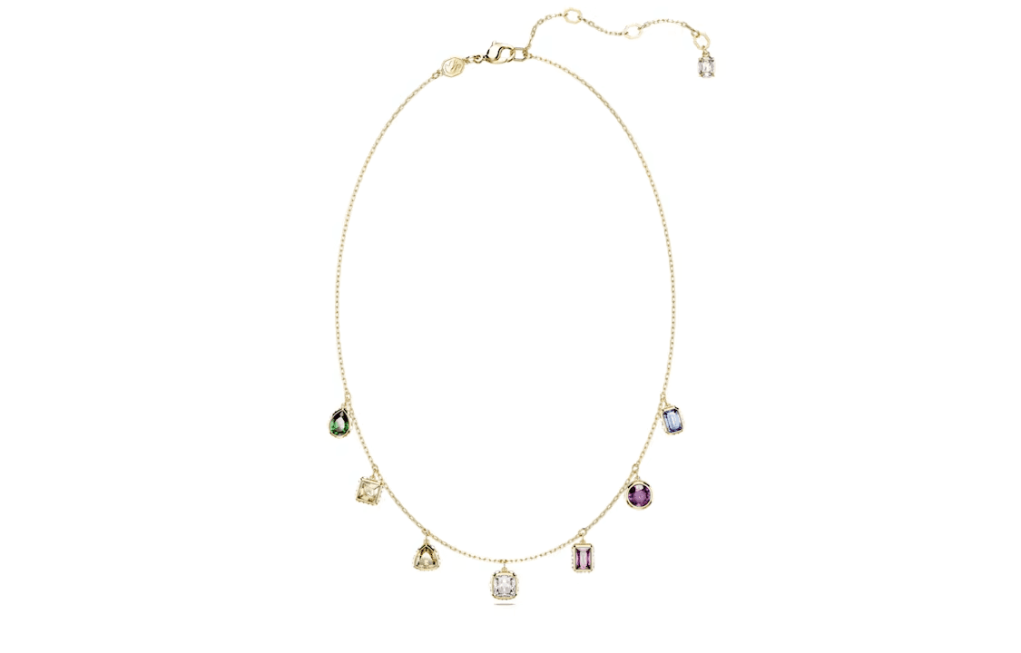 Ожерелье Swarovski Chroma Искусственный кристалл Ожерелье Женское Золото - изображение 2