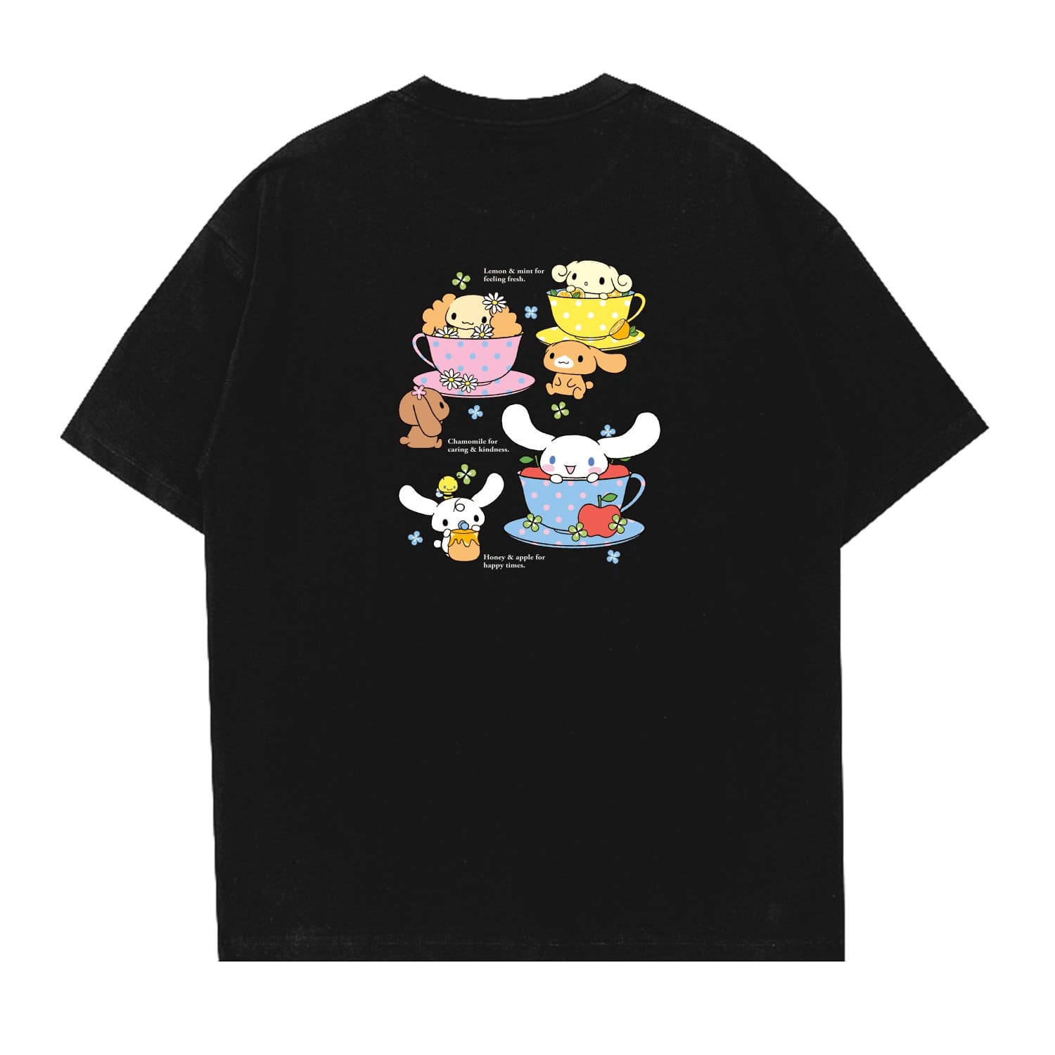 Футболка Sanrio x Cinnamoroll SS25 Tokyo Design Мультяшный Унисекс Футболка С Принтом Свободный Покрой Дышащий Короткий Рукав - изображение 2