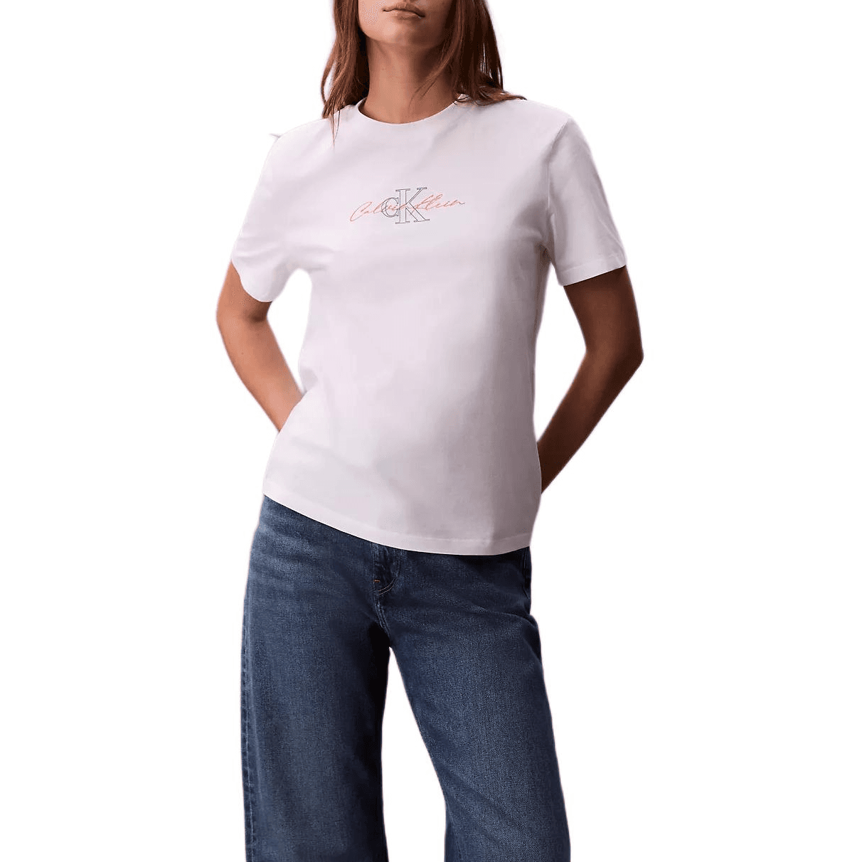 Футболка Calvin Klein Ярко-белые Женские Футболки - изображение 1