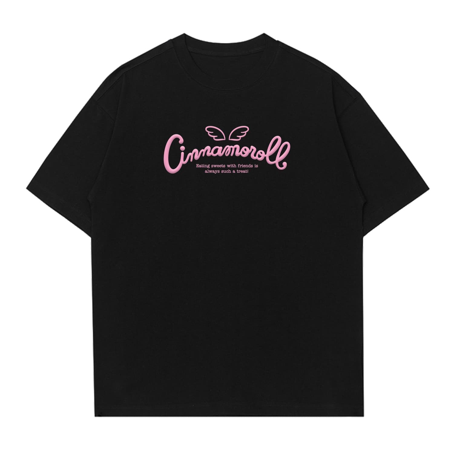 Футболка Sanrio X Cinnamoroll Мультяшный Унисекс Футболка С Принтом Свободный Покрой Дышащий Короткий Рукав - изображение 1