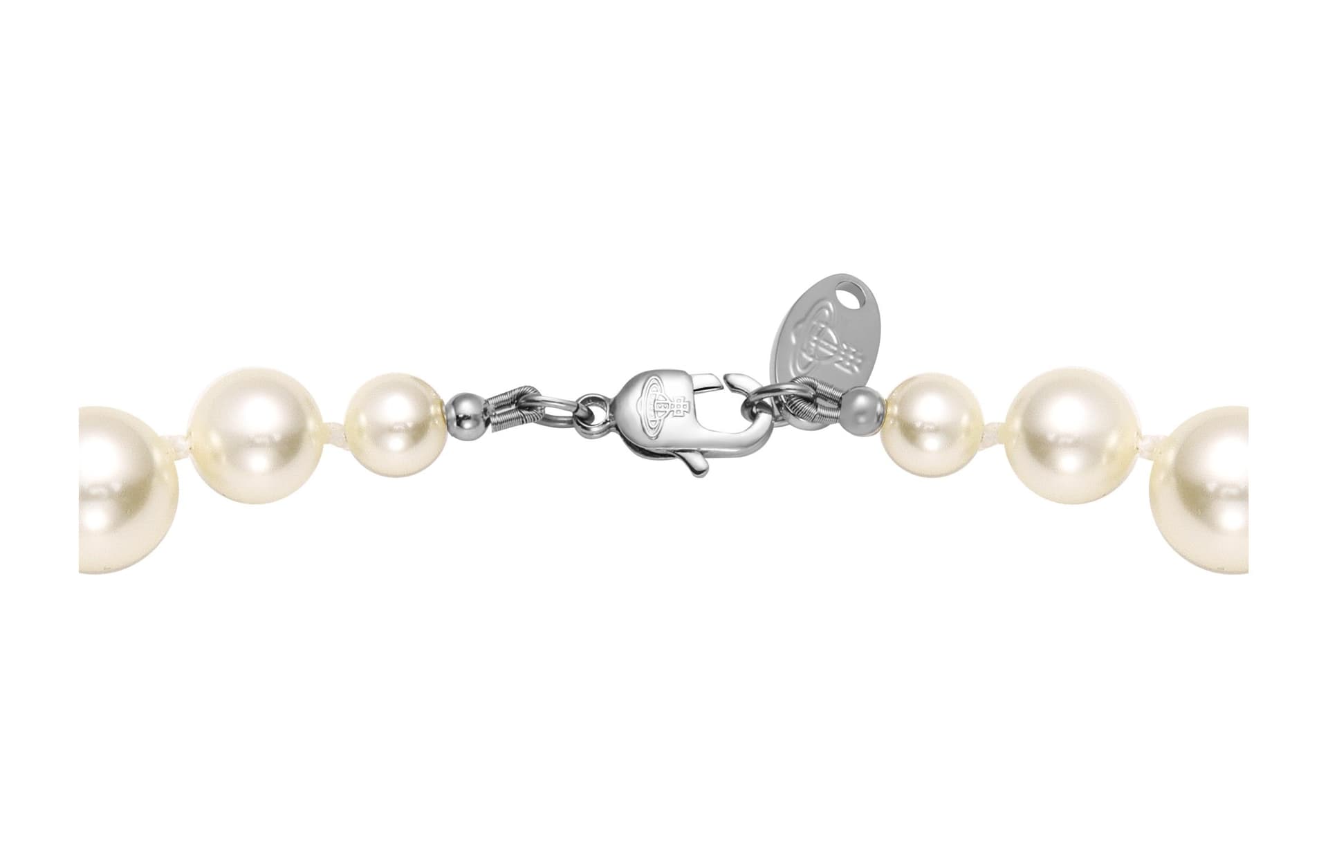 Ожерелье Vivienne Westwood One Row Pearl Bas Relief Choker - изображение 4