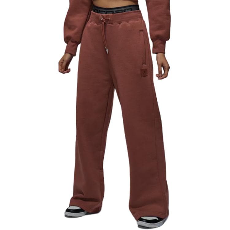 Штаны Jordan Flight Fleece FW24 с флисовой подкладкой широкие брюки модный кружево свободный крой повседневные женские - изображение 1