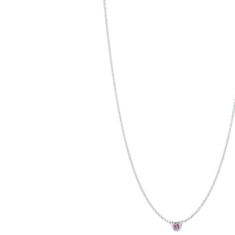 Ожерелье TIFFANY & CO. Подвеска Color By The Yard С Розовым Сапфиром Подвеска Из Стерлингового Серебра С Круглым Розовым Сапфиром - изображение 2