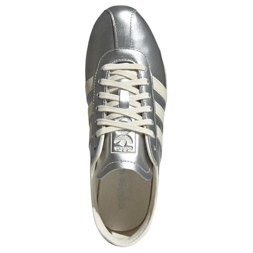 Кроссовки Adidas Originals Токио Кожа Устойчивая к истиранию Низкий Топ Повседневная Обувь Женская Серебряная - изображение 5