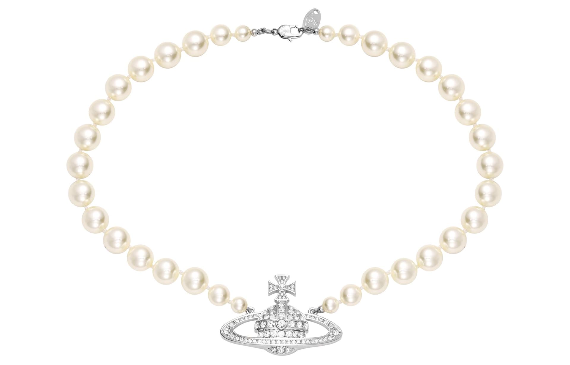 Ожерелье Vivienne Westwood One Row Pearl Bas Relief Choker - изображение 3
