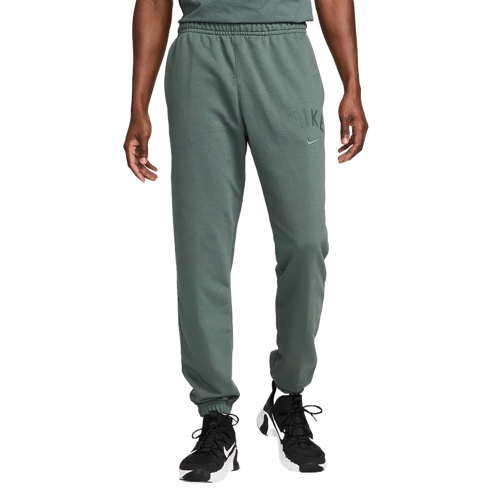 Штаны Nike Swoosh Мужские Dri-Fit Флис Фитнес Джоггеры Вязаные Тренировочные Штаны Мужские Зеленые - изображение 1