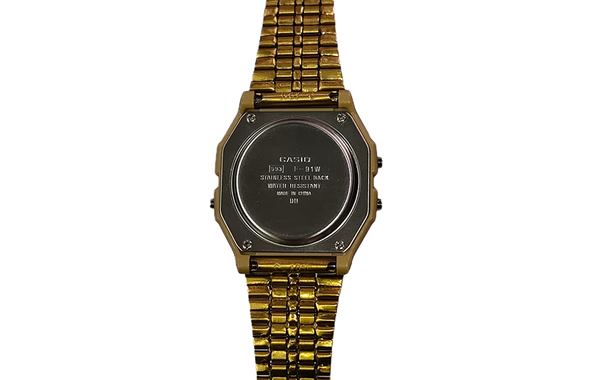 Часы CASIO F-91WM-9A Gold Resin - изображение 6