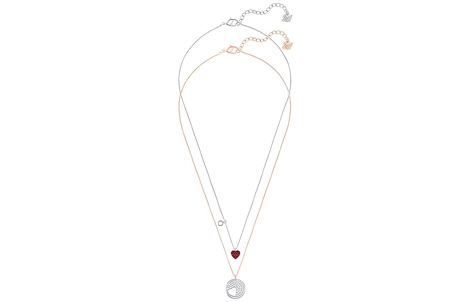 Ожерелье Swarovski Heart Necklace Set Red - изображение 2
