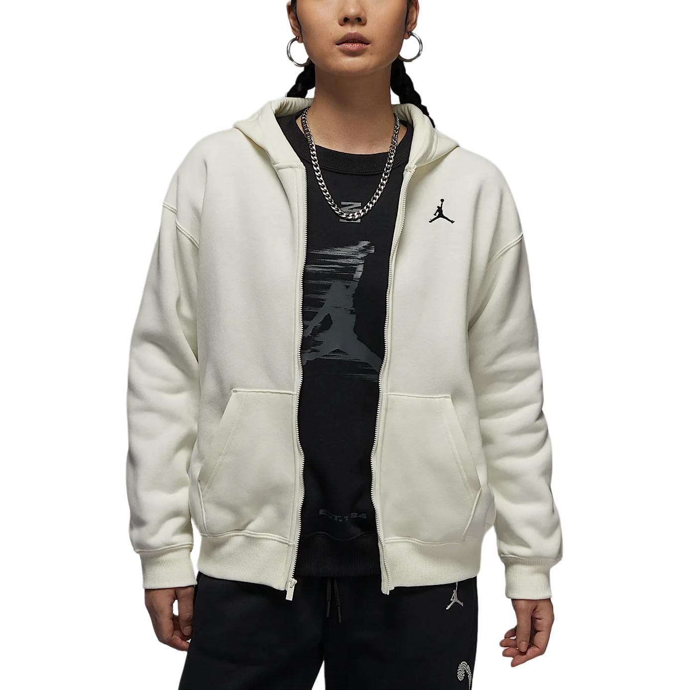 Худи Jordan Brooklyn Fleece FW24 Модный Минималистичный стиль С флисовой подкладкой Термический С капюшоном Молния Толстовка - изображение 1