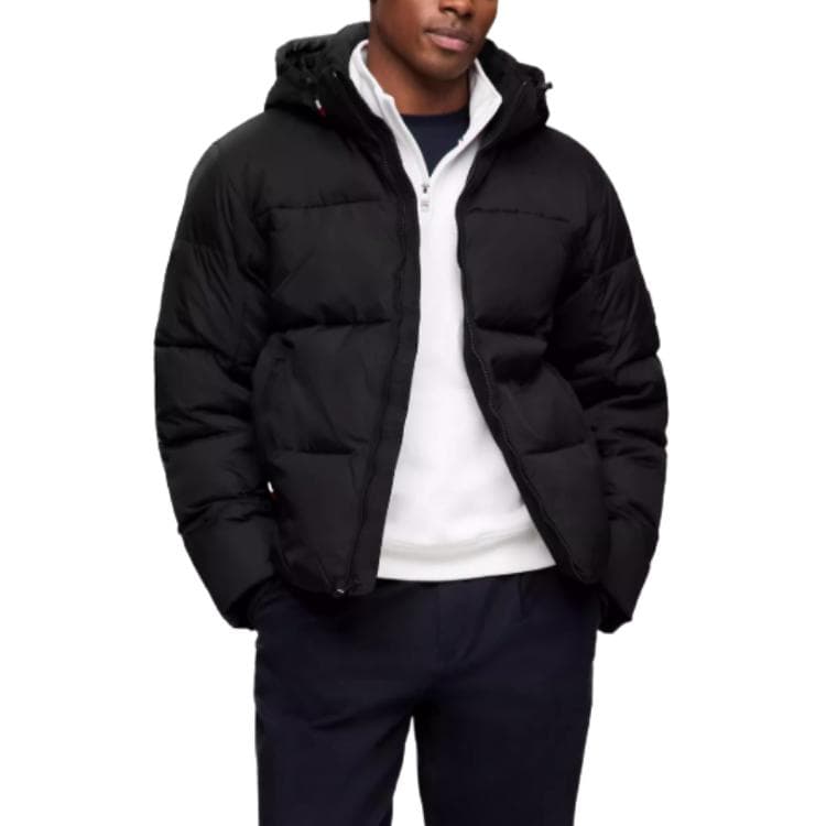 Зимняя куртка пуховик Tommy Hilfiger Хлопковый пуховик мужской черный - изображение 1