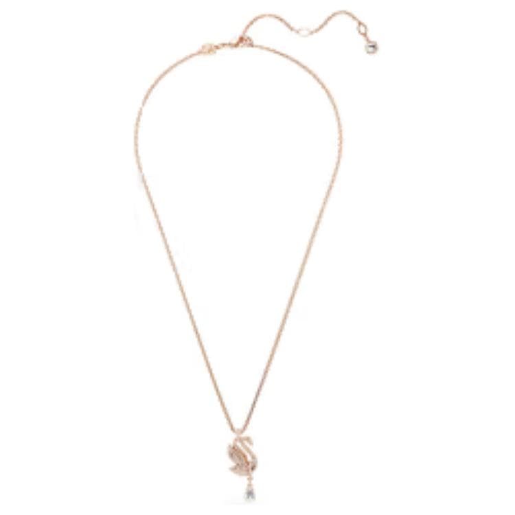 Ожерелье Swarovski Swan Розовое золото Тон Женское Золотое Ожерелье - изображение 3