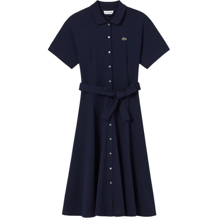 Платье LACOSTE SS25 Короткое платье с короткими рукавами женское белое - изображение 2