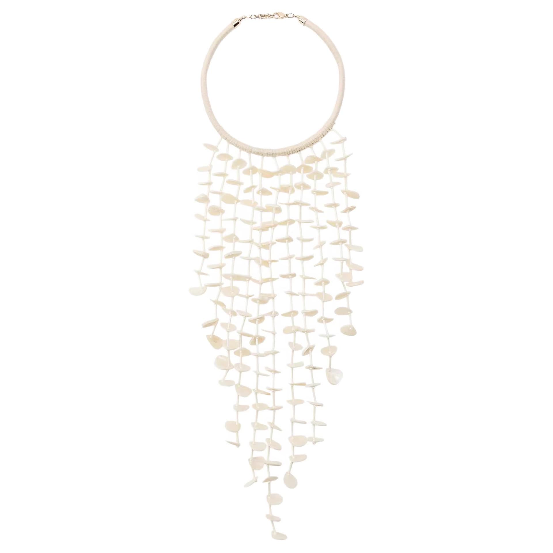 Ожерелье ZARA Оболочка Ожерелья Женские Экрю - изображение 1