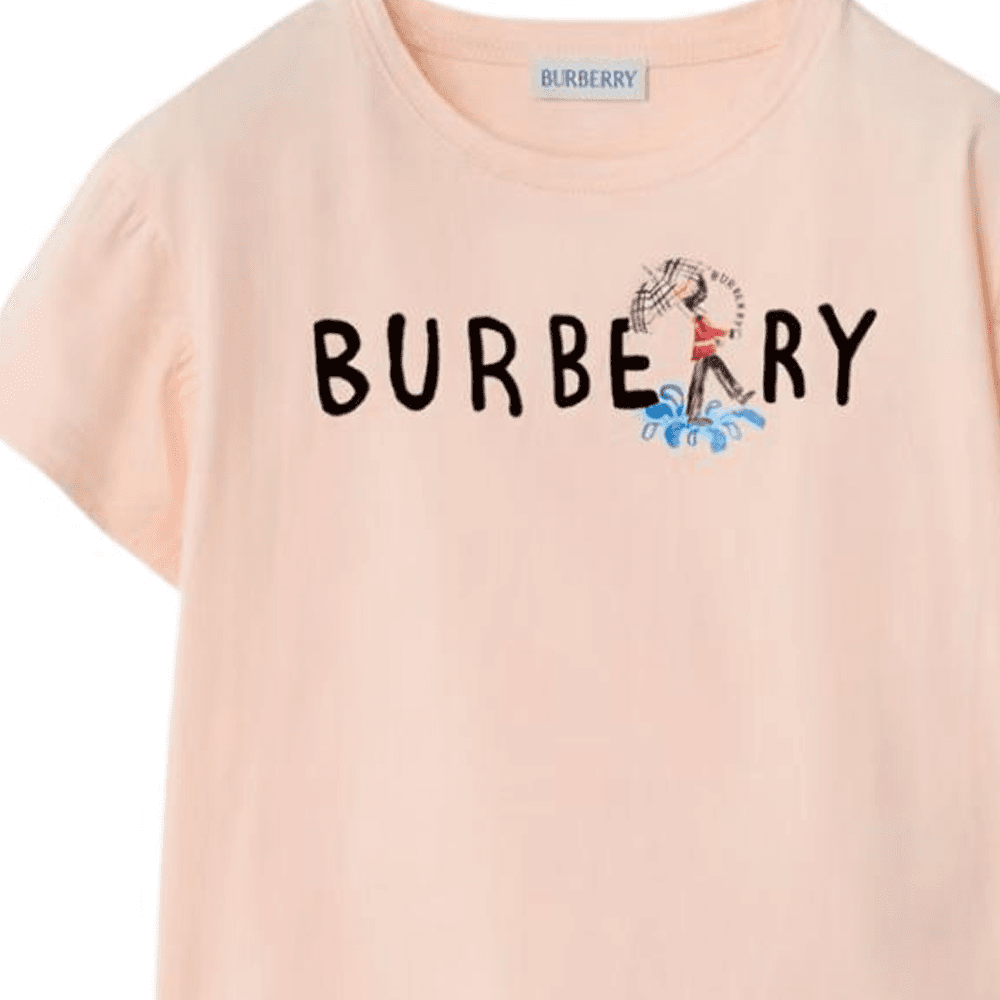 Футболка Burberry Розовые Детские Рубашки T - изображение 3