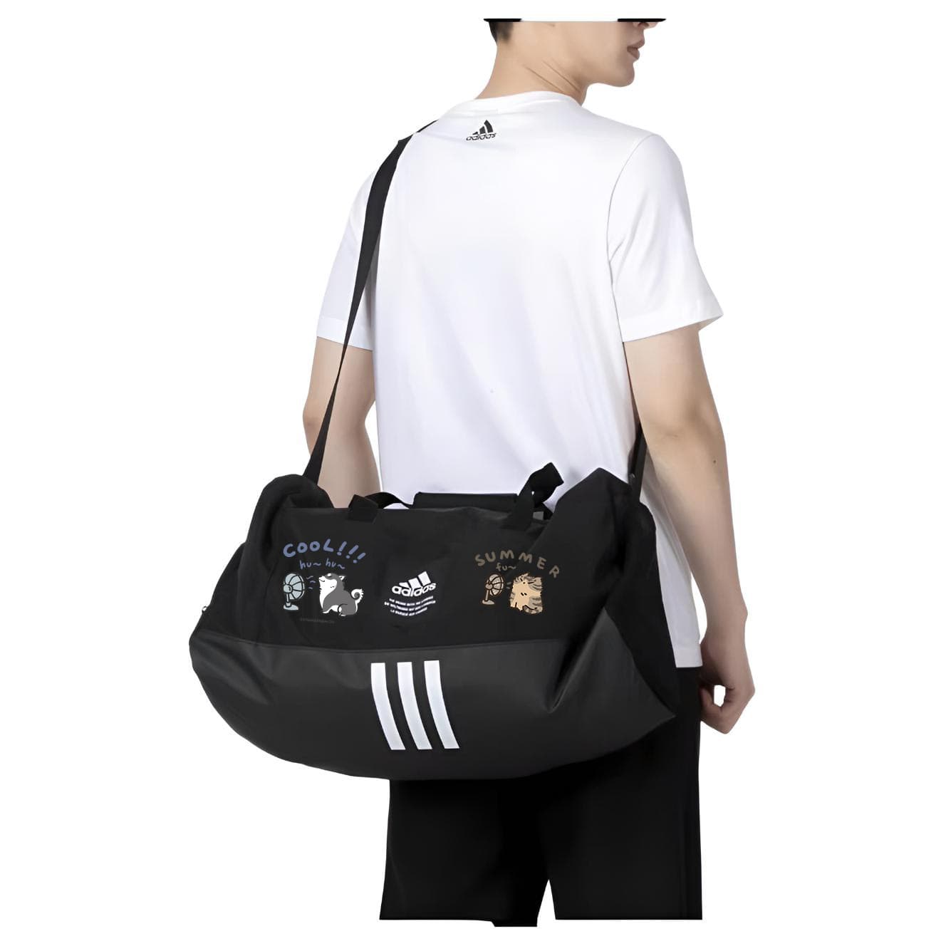 Adidas Полиамид Узорный С принтом Сумка через плечо Унисекс Черная - изображение 3