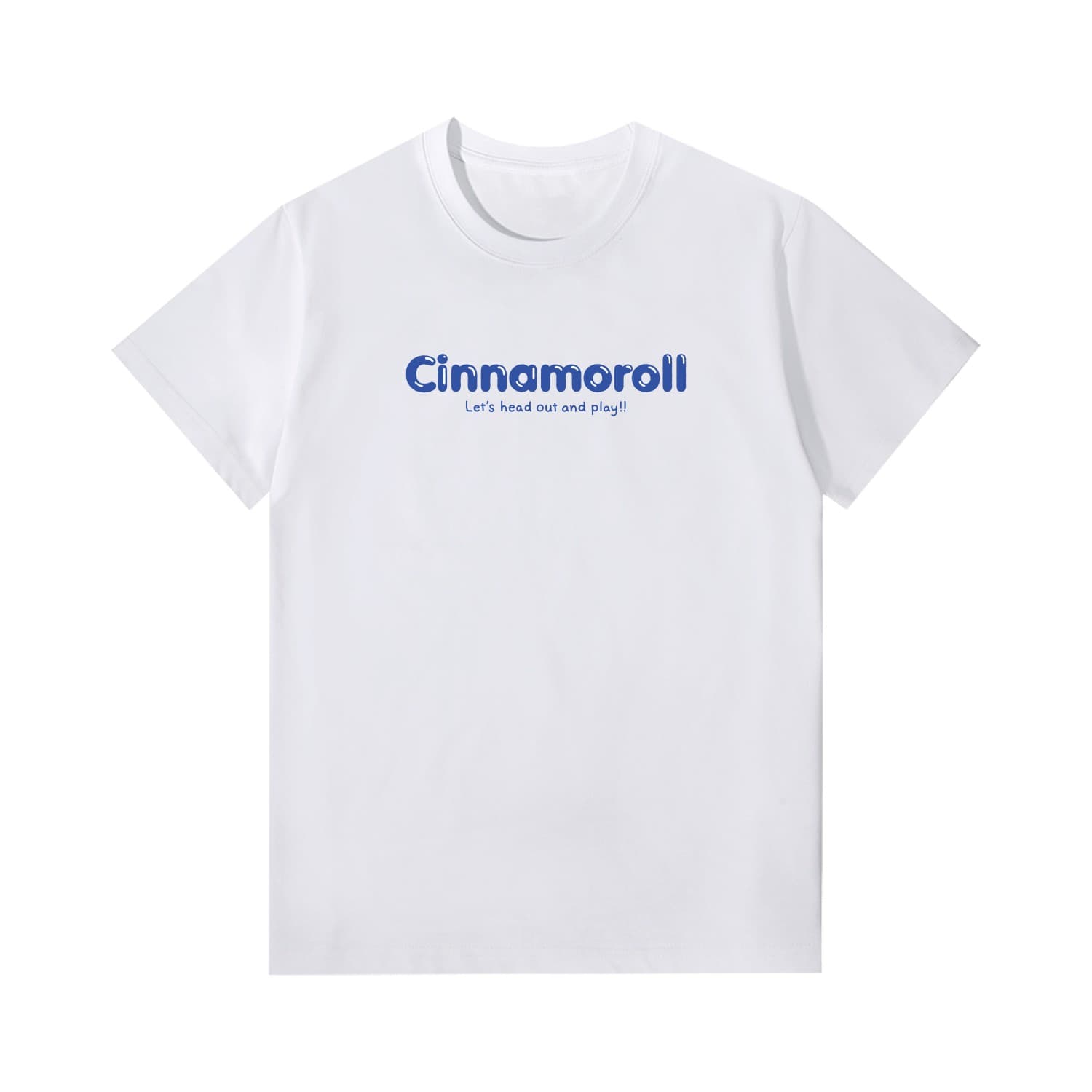 Футболка Sanrio x Cinnamoroll Хелло Китти Универсальный принт с буквами Удобная дышащая футболка с круглым вырезом и коротким рукавом Унисекс - изображение 1