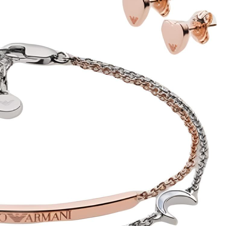 Браслет EMPORIO ARMANI Серебряные браслеты женские розовые - изображение 2