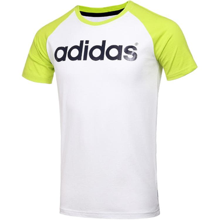Футболка Adidas Neo Белый/Зеленый Мужские T-рубашки - изображение 3